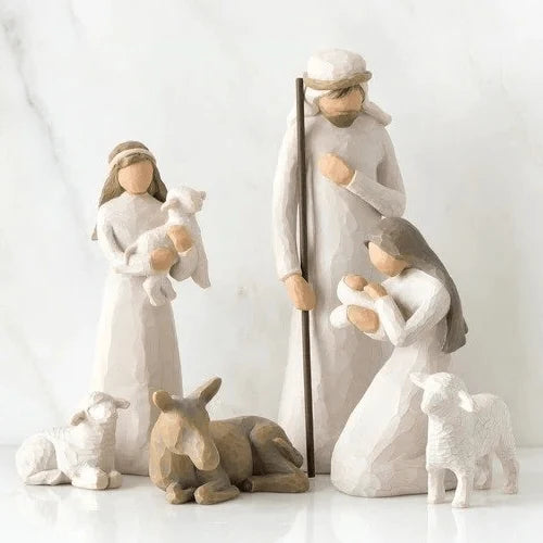 Nativity Set Reclaimed Barn Wood Handcrafted 20 Pieces