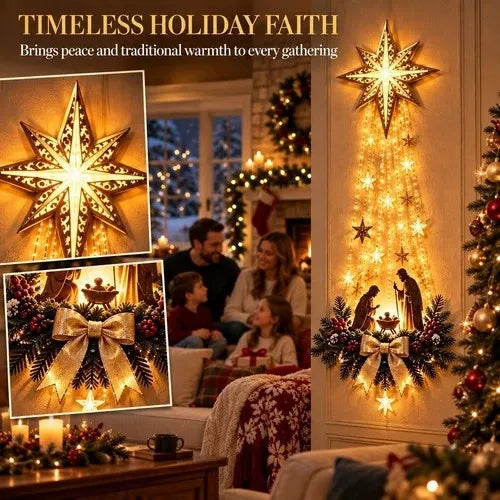Nativity Wall Hanging Battery-Powered LED Lights