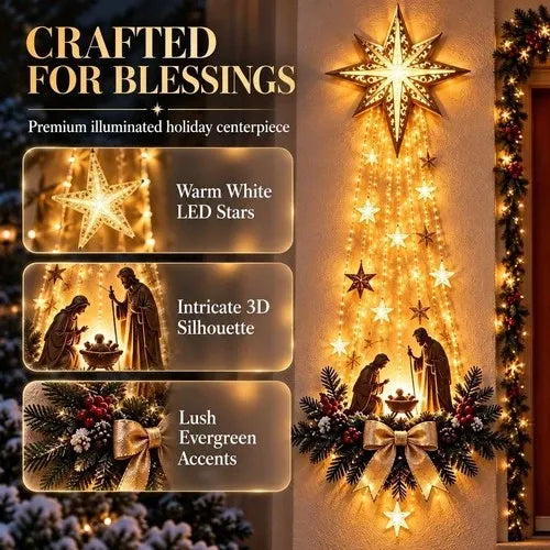 Nativity Wall Hanging Battery-Powered LED Lights