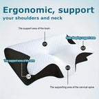 Neck Pillow Contoured Memory Foam Ergonomic Support for All Sleep Positions