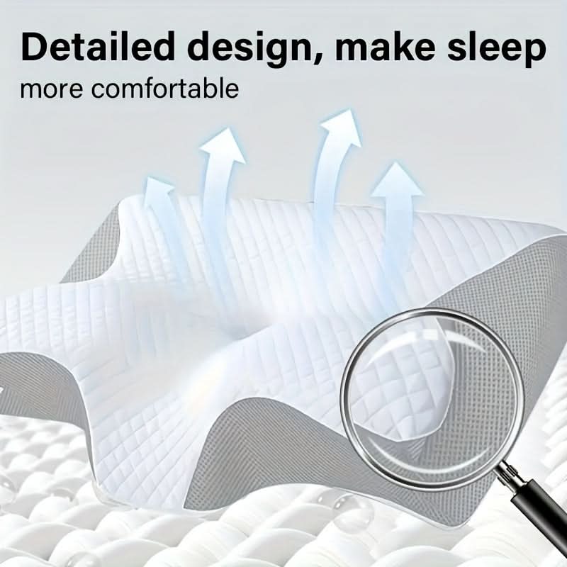 Neck Pillow Contoured Memory Foam Ergonomic Support for All Sleep Positions
