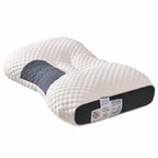 Neck Pillow Ergonomic Contour Breathable Knitted Cover Microfiber Fill