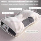 Neck Pillow Ergonomic Contour Breathable Knitted Cover Microfiber Fill