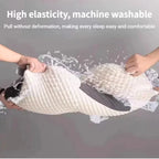 Neck Pillow Ergonomic Contour Breathable Knitted Cover Microfiber Fill