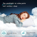 Neck Pillow Memory Foam Cooling Gel-Infused