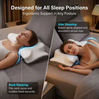 Neck Support Pillow Butterfly Contoured Memory Foam Core