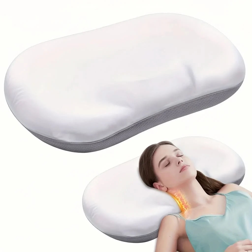 Neck Support Pillow Ergonomic Memory Foam Cooling Fabric