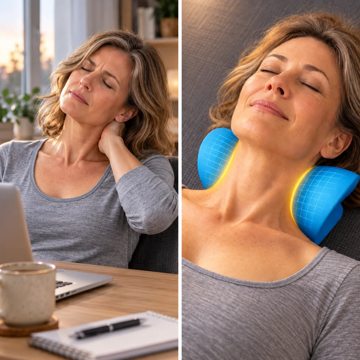 Neck Traction Pillow EVA Foam Massage Nodules