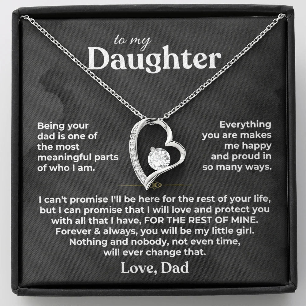 Necklace Gift Set Cubic Zirconia Pendant Message Card