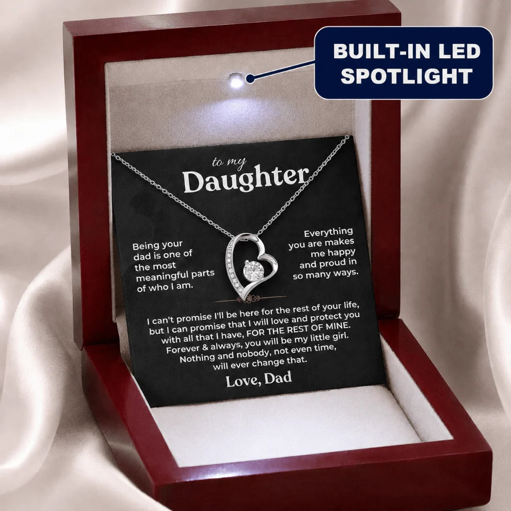 Necklace Gift Set Cubic Zirconia Pendant Message Card