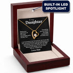 Necklace Gift Set Cubic Zirconia Pendant Message Card