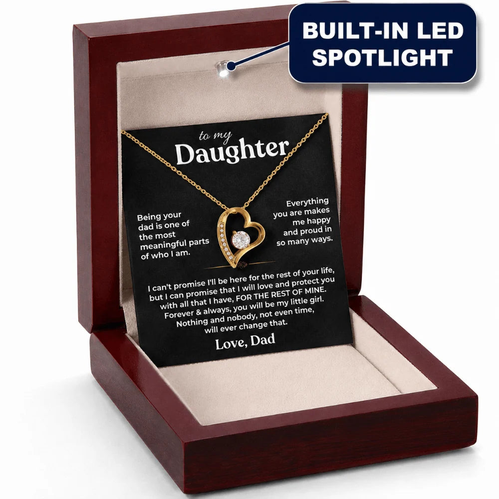 Necklace Gift Set Cubic Zirconia Pendant Message Card