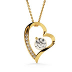 Necklace Gift Set Cubic Zirconia Pendant Message Card