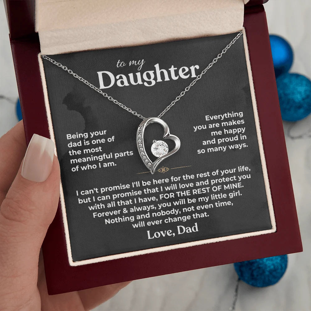 Necklace Gift Set Cubic Zirconia Pendant Message Card
