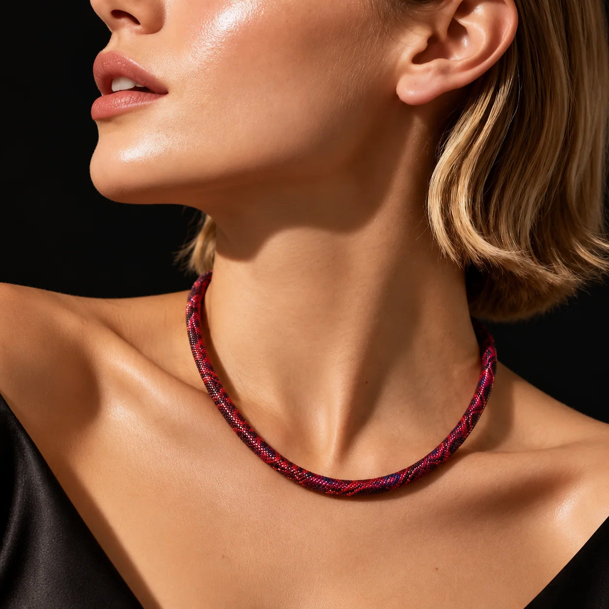 Necklace Serpent-Inspired Statement Design Six Color Options