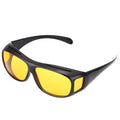 Night Driving Glasses Yellow Tint Wraparound Over Prescription Frames
