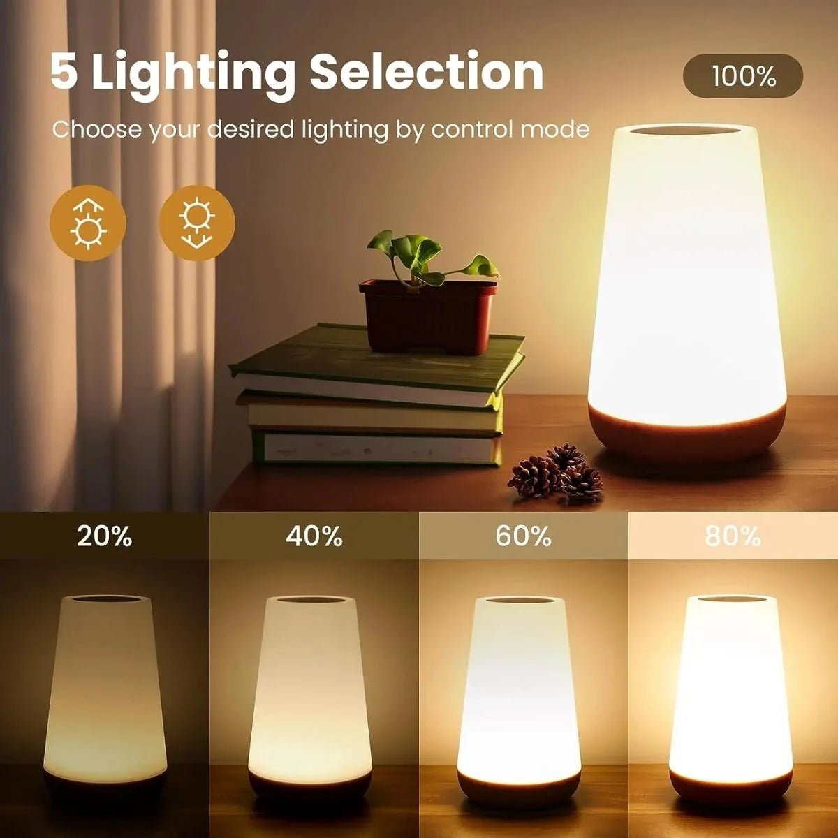 Night Light Portable Dimmable Rechargeable Remote Control