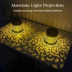 Night Light Projector Solar-Powered Mandala Weatherproof