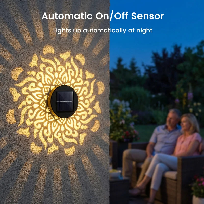 Night Light Projector Solar-Powered Mandala Weatherproof
