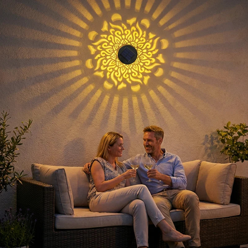 Night Light Projector Solar-Powered Mandala Weatherproof