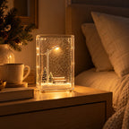 Night Light Snowy Street Scene Warm White LED
