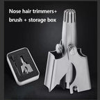 Nose And Ear Hair Trimmer Manual Stainless Steel Compact Design