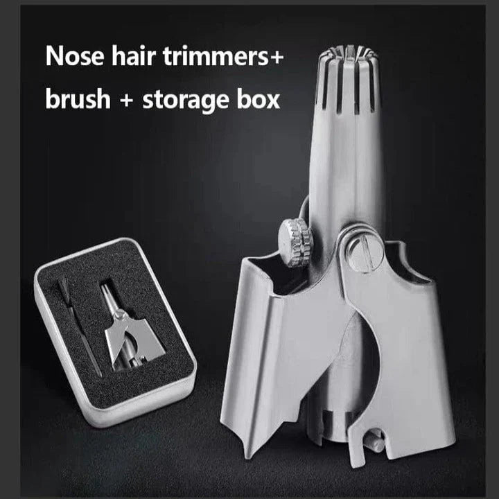 Nose And Ear Hair Trimmer Manual Stainless Steel Compact Design