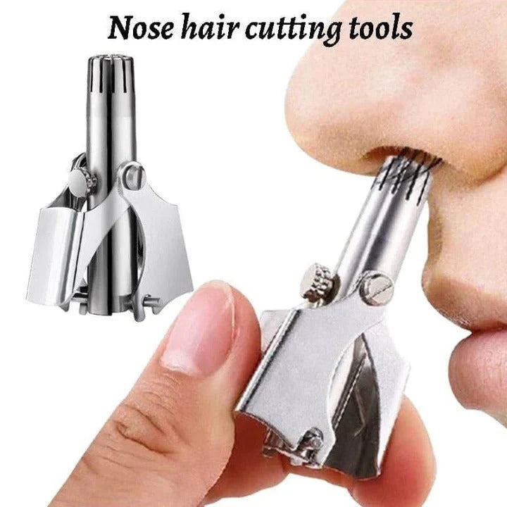 Nose And Ear Hair Trimmer Manual Stainless Steel Compact Design