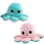 Octopus Plush Reversible Happy & Sad Faces Cotton Fabric