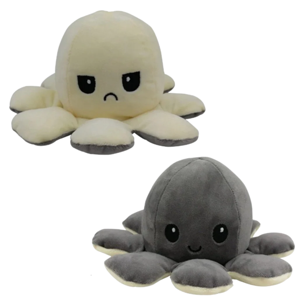 Octopus Plush Reversible Happy & Sad Faces Cotton Fabric