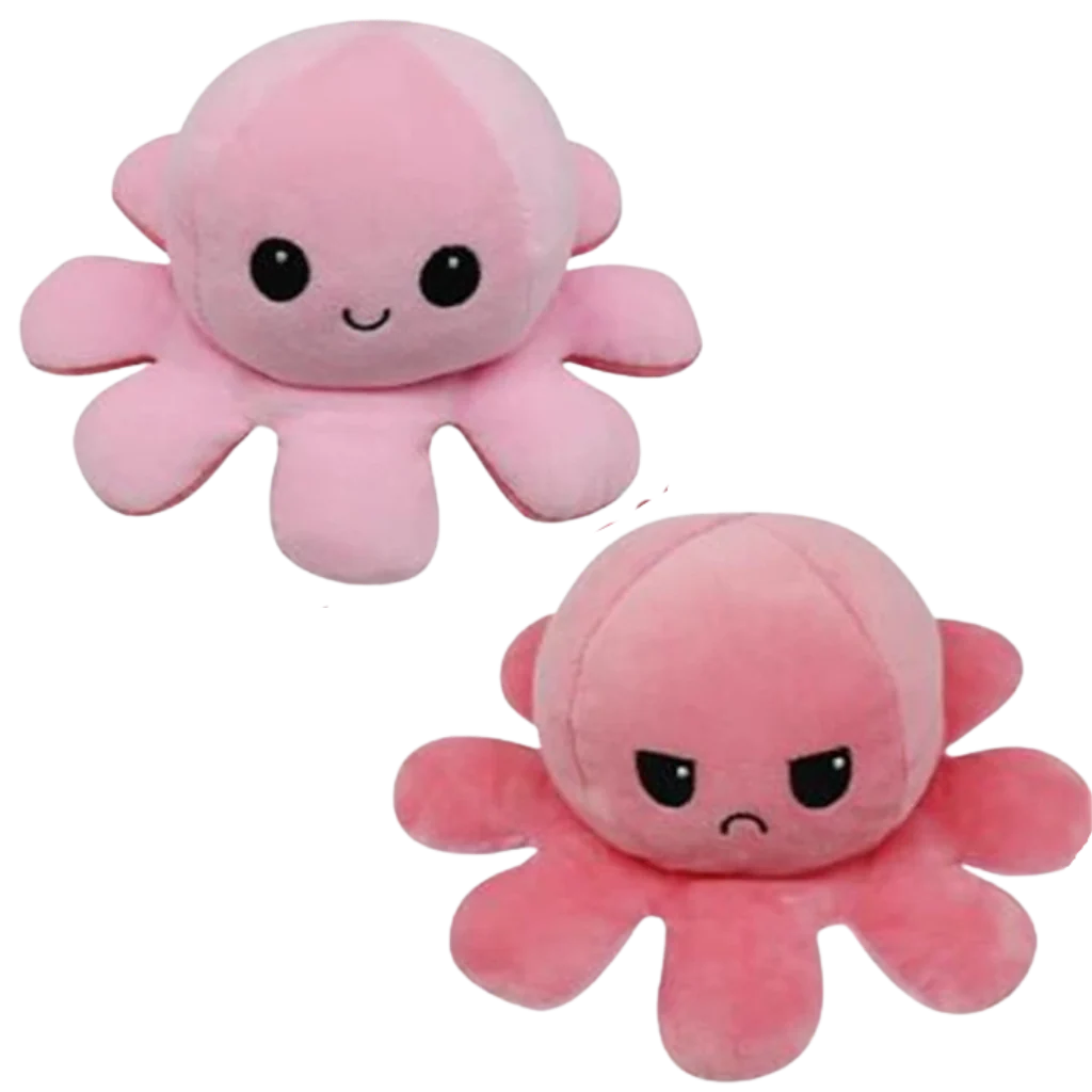 Octopus Plush Reversible Happy & Sad Faces Cotton Fabric