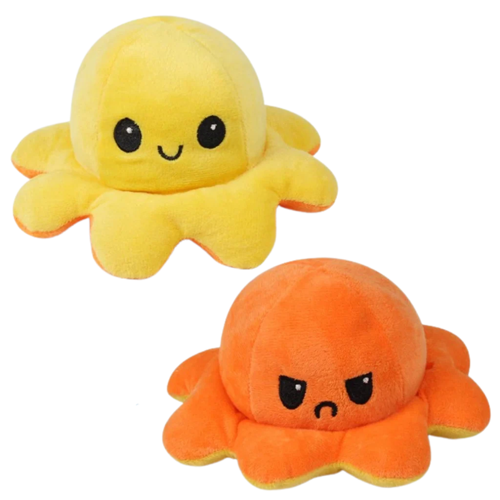 Octopus Plush Reversible Happy & Sad Faces Cotton Fabric