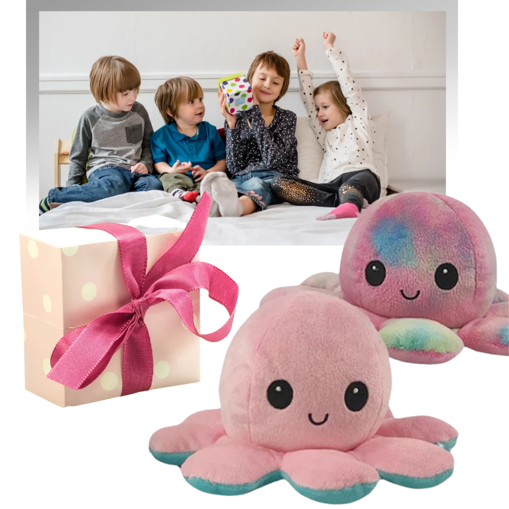 Octopus Plush Reversible Happy & Sad Faces Cotton Fabric