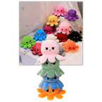 Octopus Plush Reversible Happy & Sad Faces Cotton Fabric