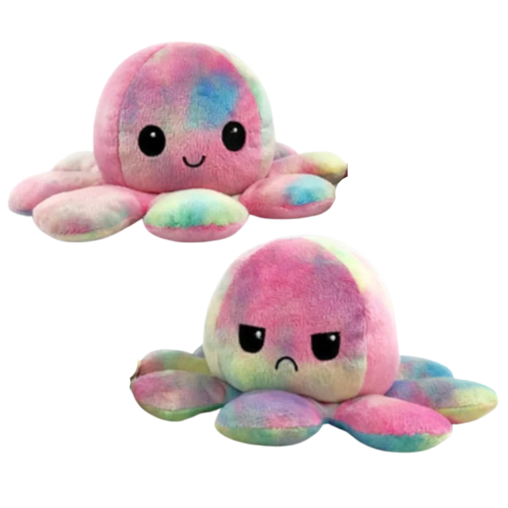 Octopus Plush Reversible Happy & Sad Faces Cotton Fabric