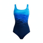 One-Piece Swimsuit Ombre Gradient Stretchy Quick-Drying Fabric
