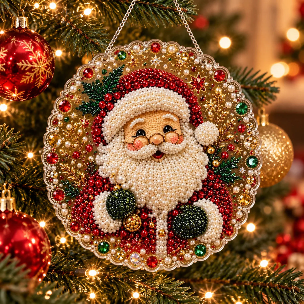 Ornament Kit Diamond Art Rhinestones & Pearls