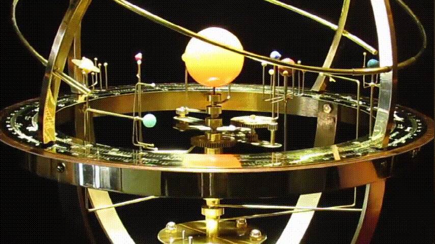 Orrery Model Moving Brass Gears 9 Planets