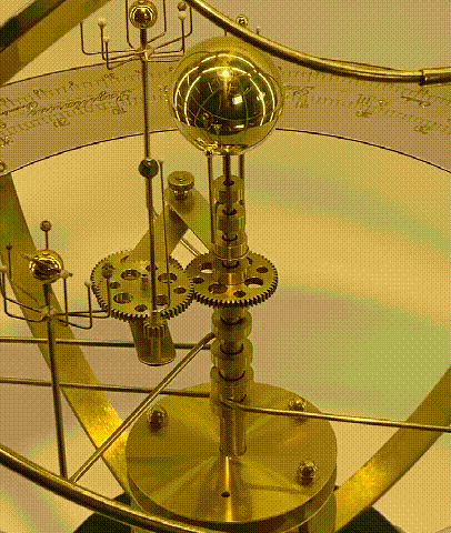 Orrery Model Moving Brass Gears 9 Planets
