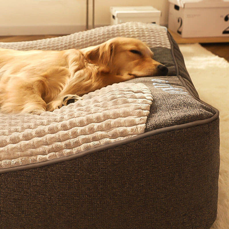 Orthopedic Dog Bed Raised Bolster Removable Washable Cover