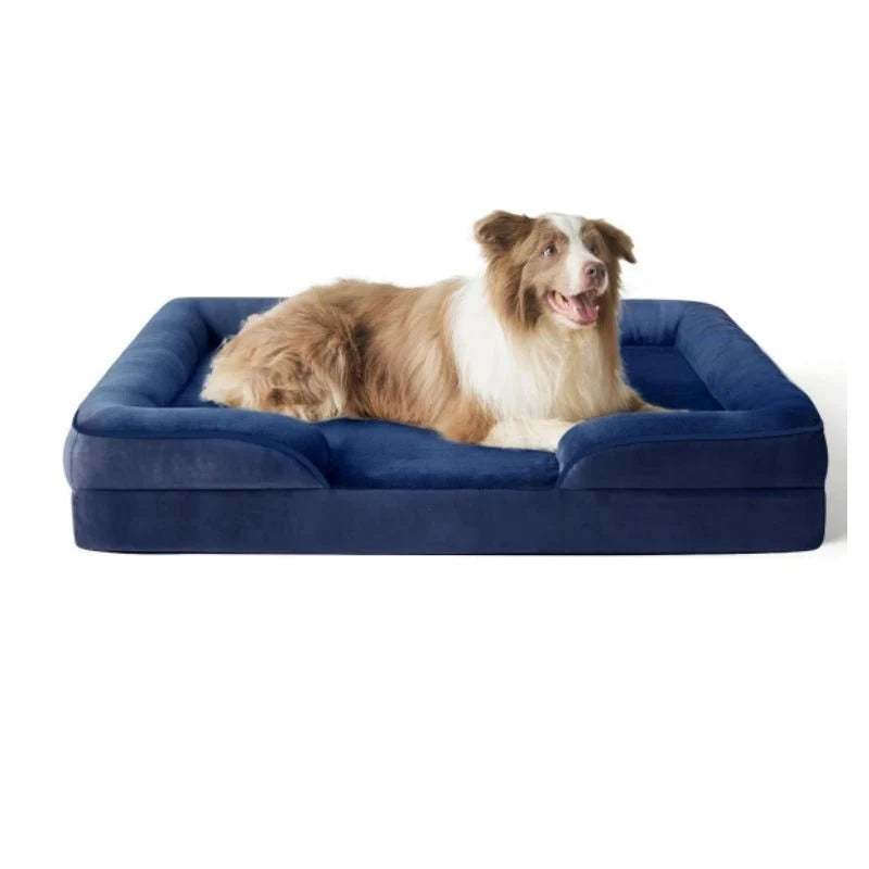 Orthopedic Dog Bed Velvet Cover Machine-Washable Joint Support