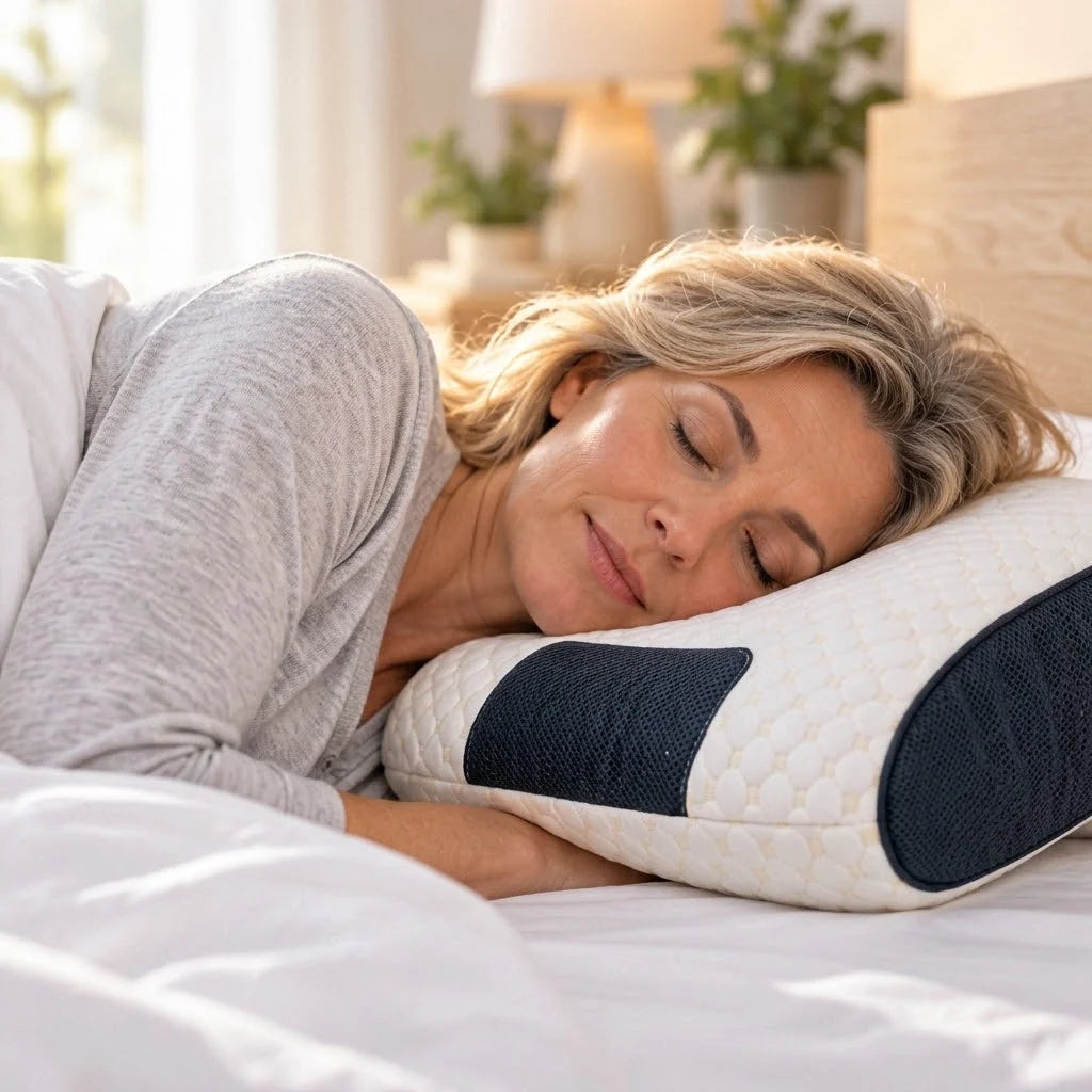 Orthopedic Neck Pillow Ergonomic Contour Two Height Options