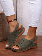 Orthopedic Sandals Three-Arch Support Adjustable Strap Non-Slip Rubber Sole