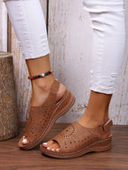 Orthopedic Sandals Three-Arch Support Adjustable Strap Non-Slip Rubber Sole