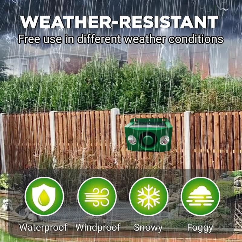 Outdoor Animal Deterrent Solar-Powered Flashing LED 33-Foot Range