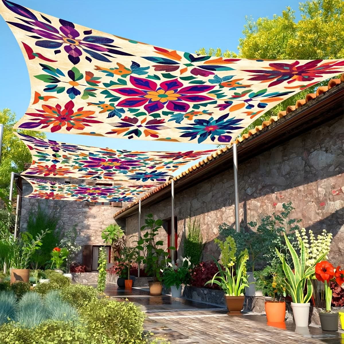 Outdoor Canopy Polyester Foldable Sun Shade
