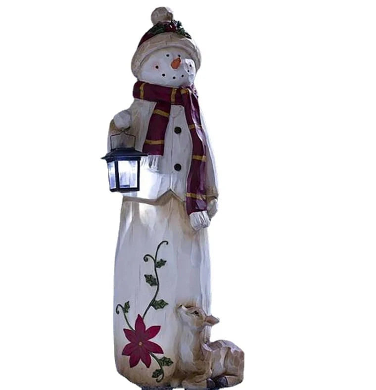 Outdoor Christmas Decoration LED Lantern Weather-Resistant Resin