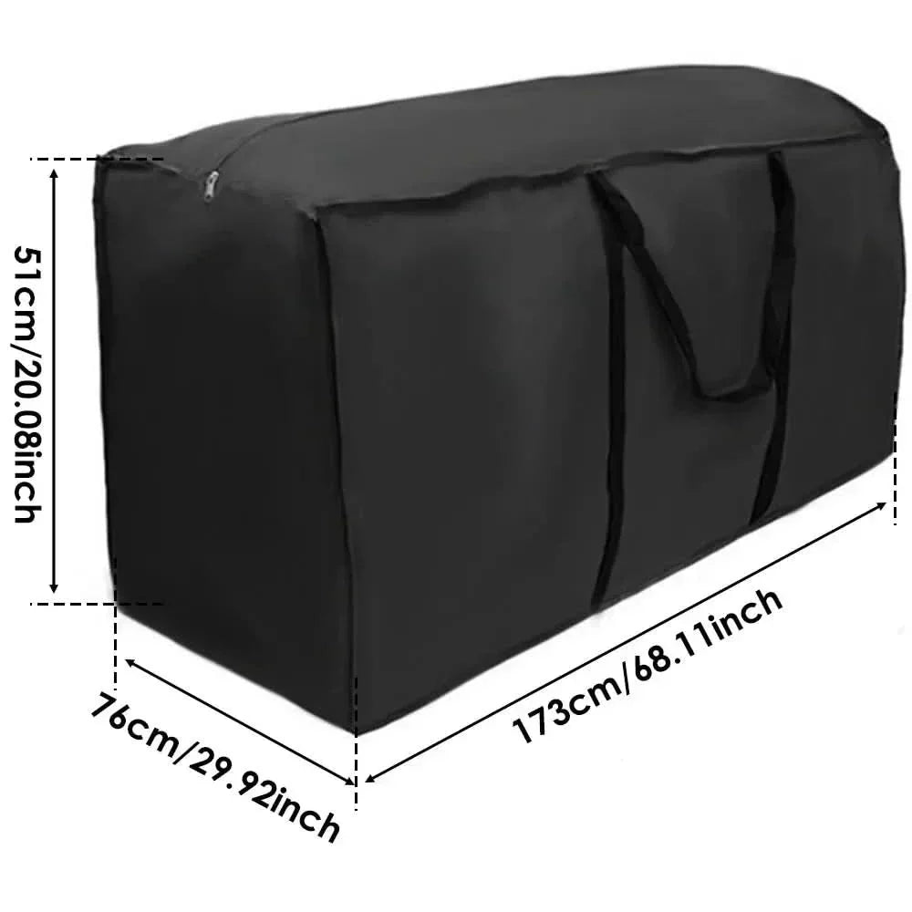 Outdoor Cushion Storage Bag Water-Resistant Zippered Foldable
