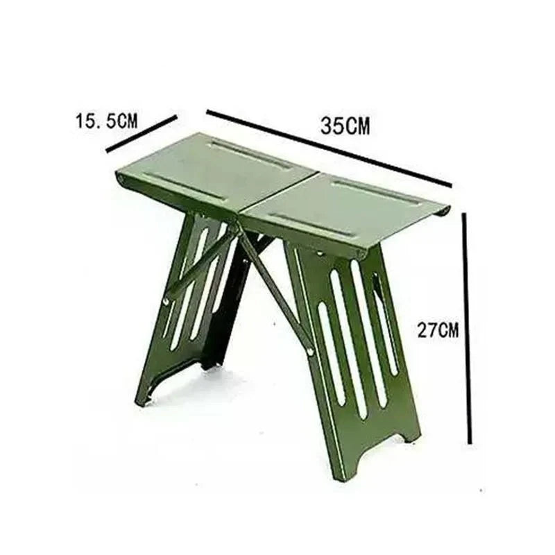 Outdoor Folding Stool Lightweight Aluminum Frame Supports 265 Lbs