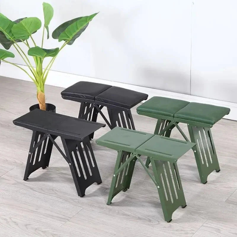 Outdoor Folding Stool Lightweight Aluminum Frame Supports 265 Lbs